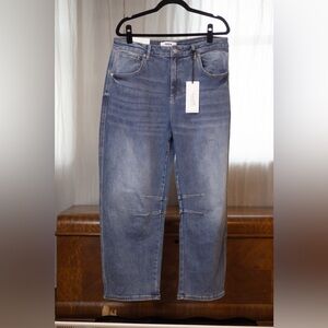 Mica Los Angeles Blue Denim Barrel leg Jeans size 31 NWT